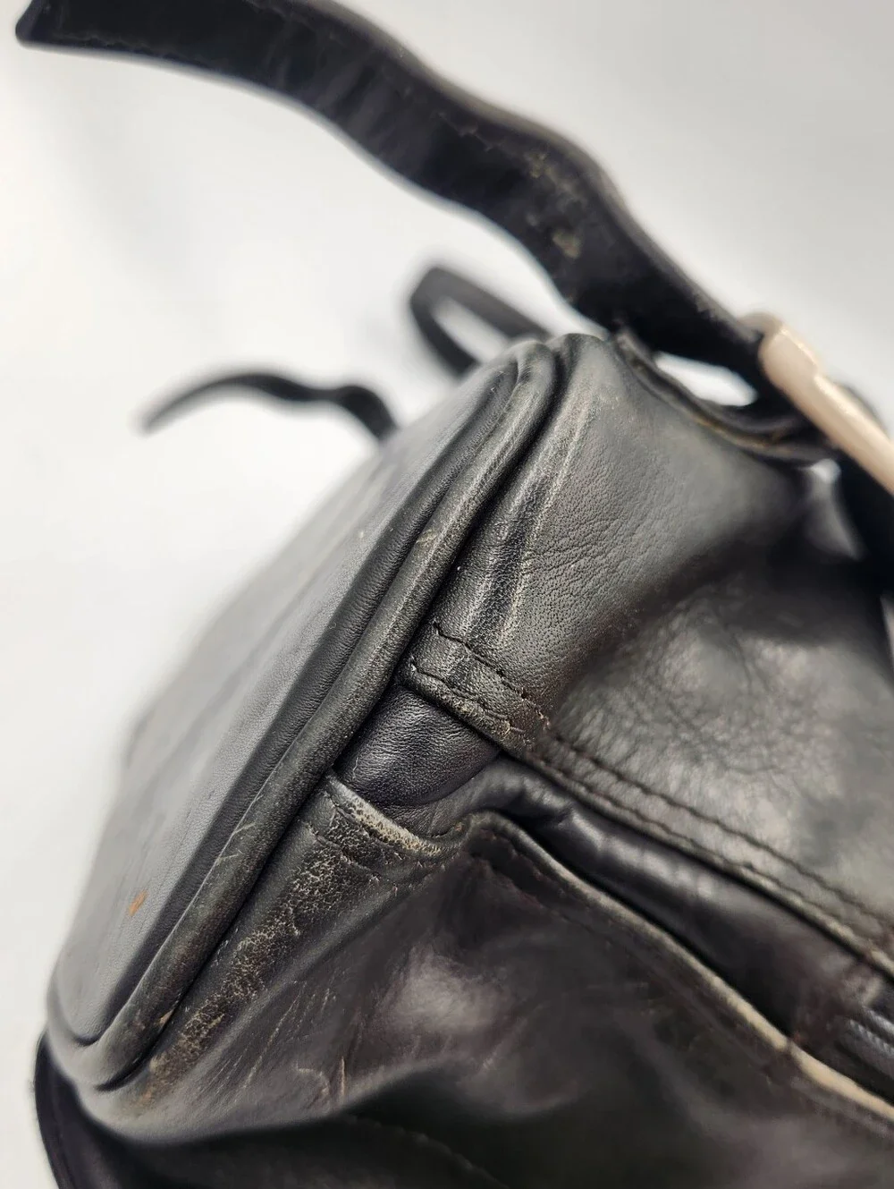 Tano Black Leather Backpack Unisex Medium Y2K Minimalist Capsule Wardrobe Bag